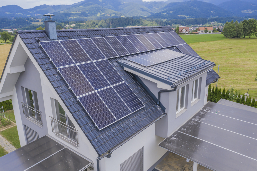 Solar panels installed on a rented home 